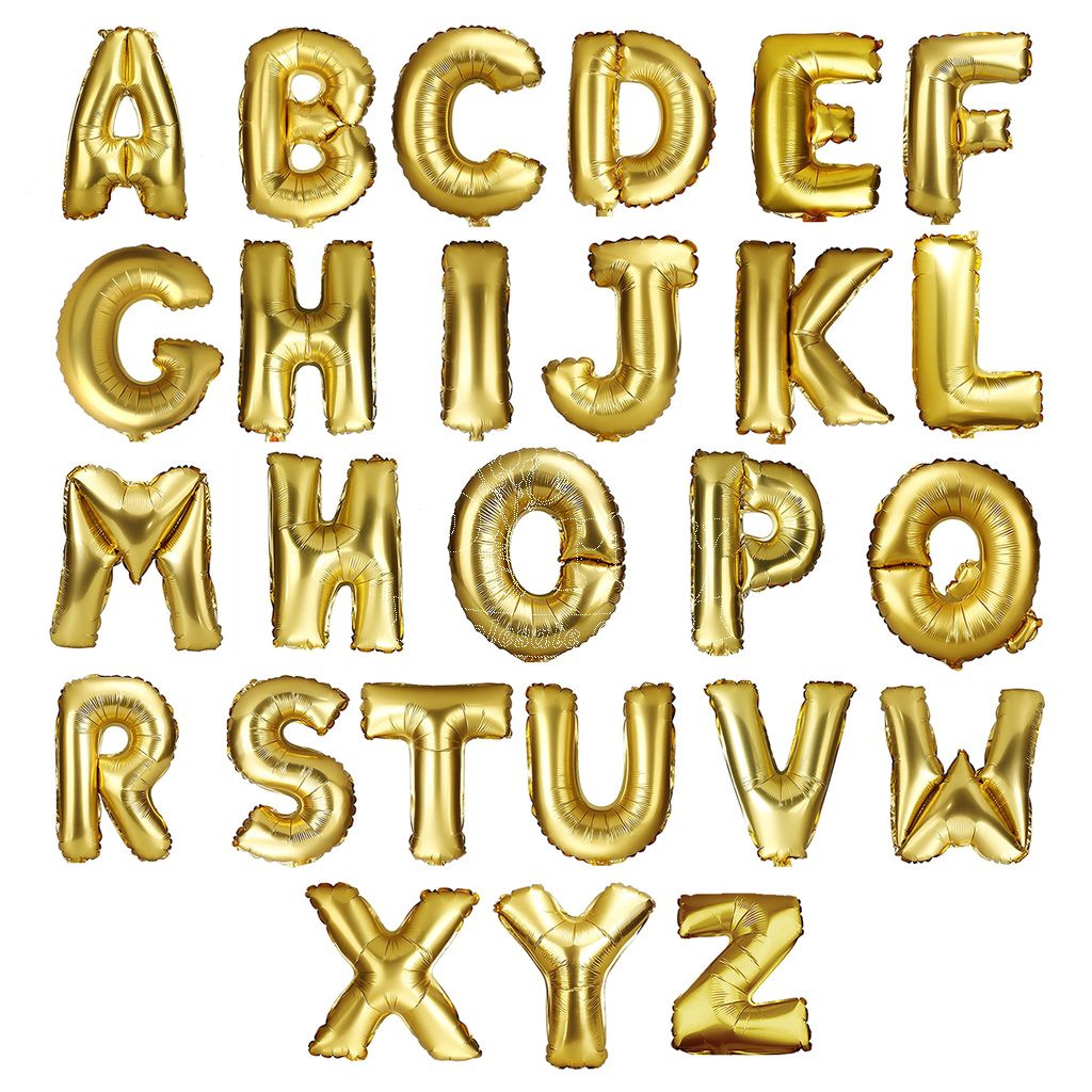 gold letter party balloon