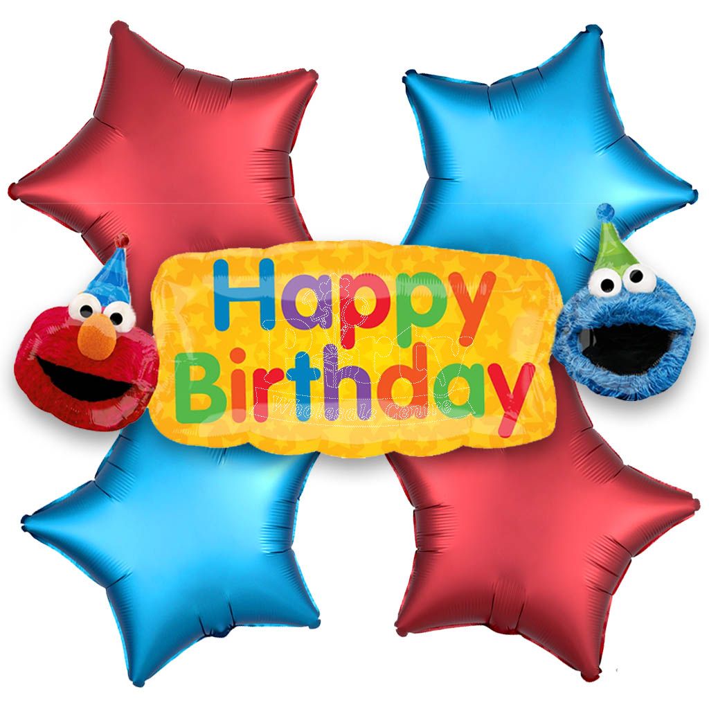 Sesame Street Happy Birthday Balloon Bouquet Party Wholesale