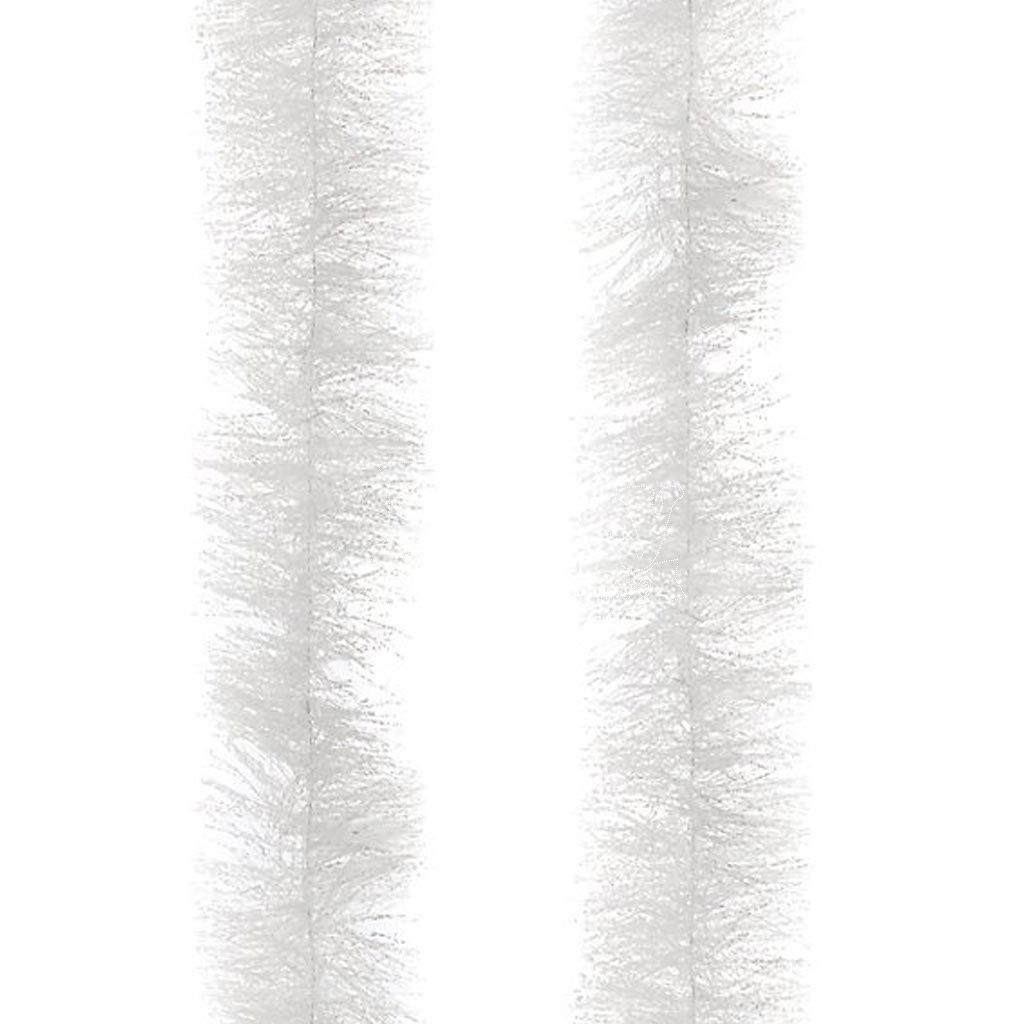 Christmas White Tinsel Garland | Party Wholesale