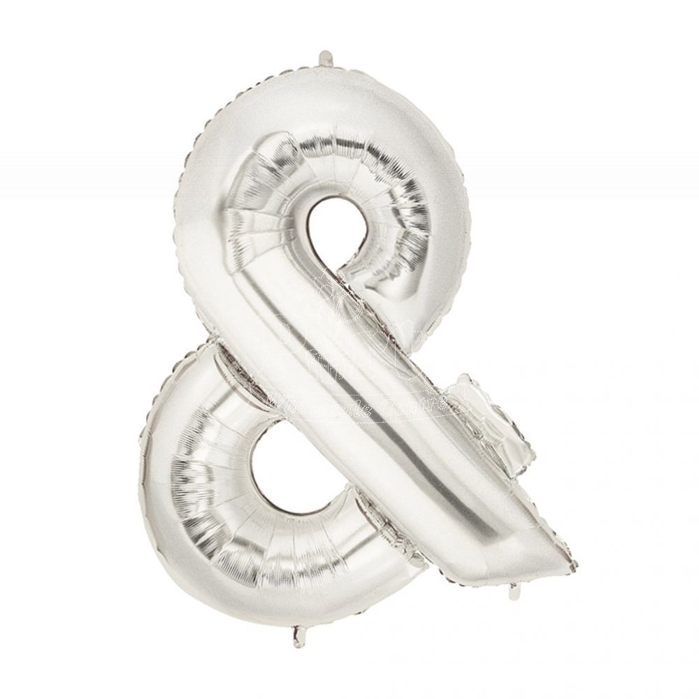 Ampersand Sign And Silver Balloon 40inch Party Wholesale