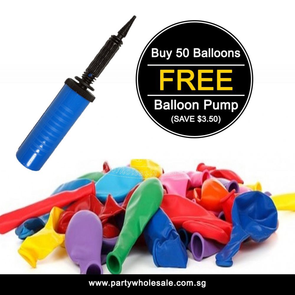 [FREE Balloon Pump] 50 Latex Balloons Party Wholesale