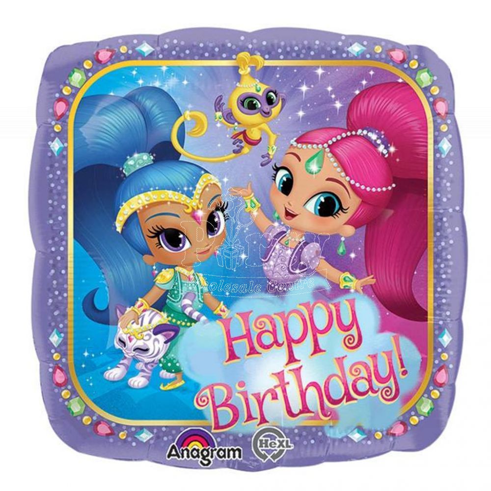 Shimmer And Shine Happy Birthday Balloon 18inch Party
