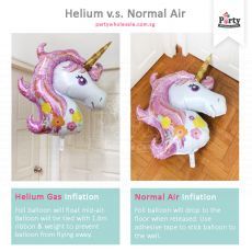 Difference between helium and Airfilled Balloon