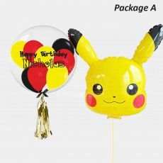 Pikachu Smiley Personalised Pokemon Balloon