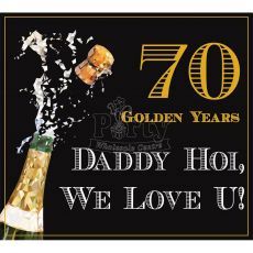 Golden Champagne Toast Personalised Banner