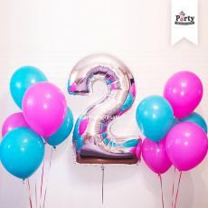 2nd Birthday Helium Balloon Party Decoration