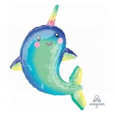 Baby Narwhale Ocean Sea Colourful Foil Balloon