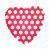 Red Polka Dots Heart Foil Balloon