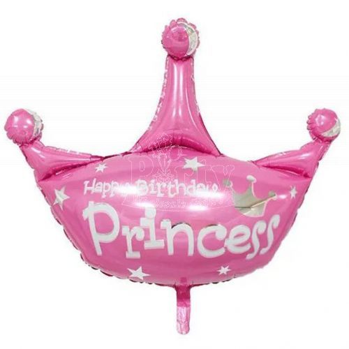 Happy Birthday Princess Crown Foil Balloon