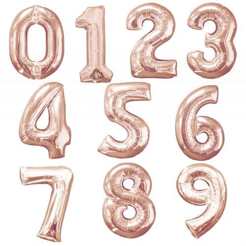 Number Balloon Rose Gold Jumbo Balloon