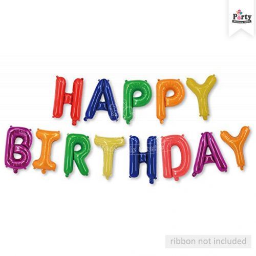 Mini Letter Happy Birthday Rainbow Balloon | Party Wholesale